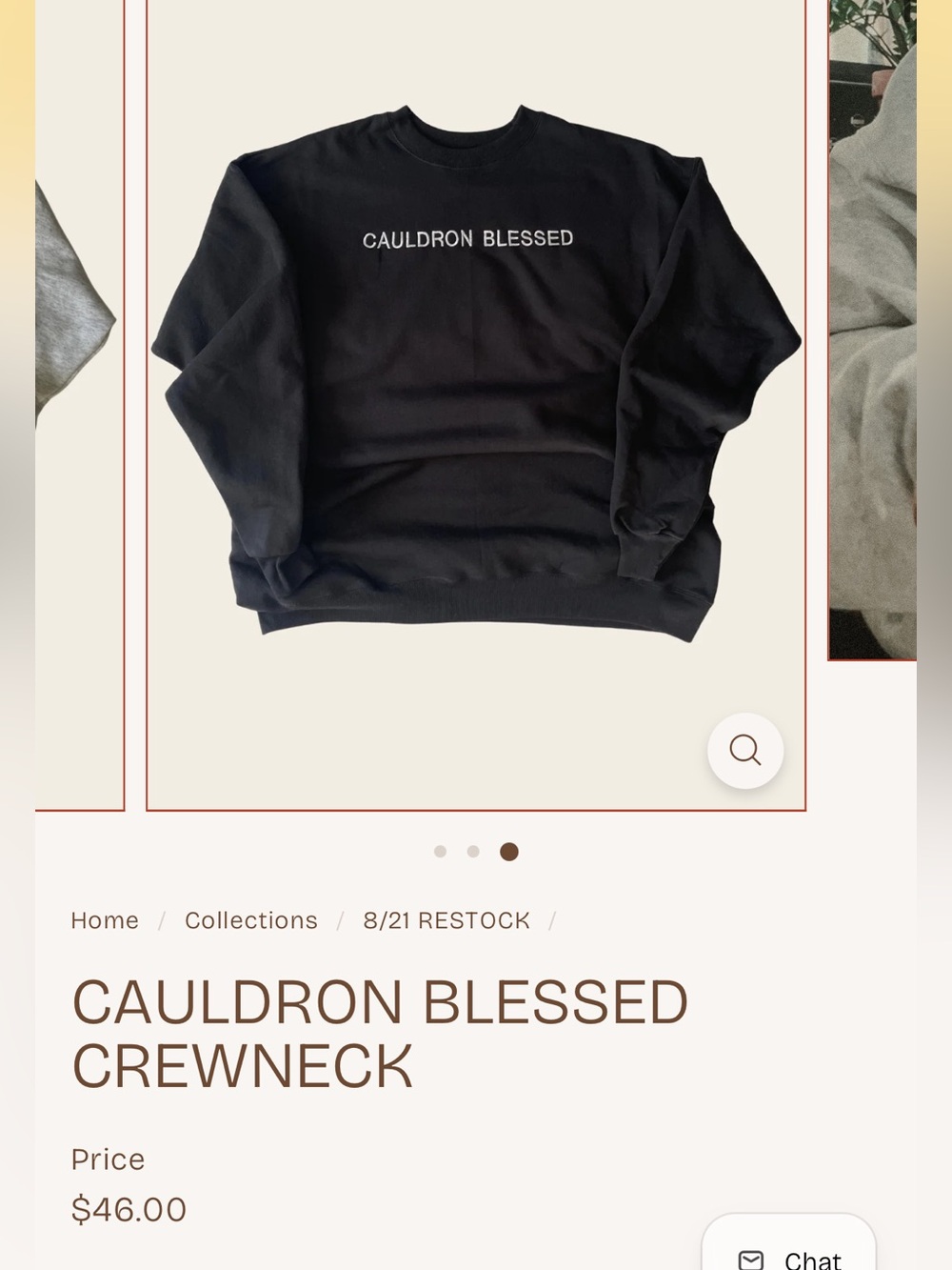 Cauldron Blessed Embroidered Crewneck